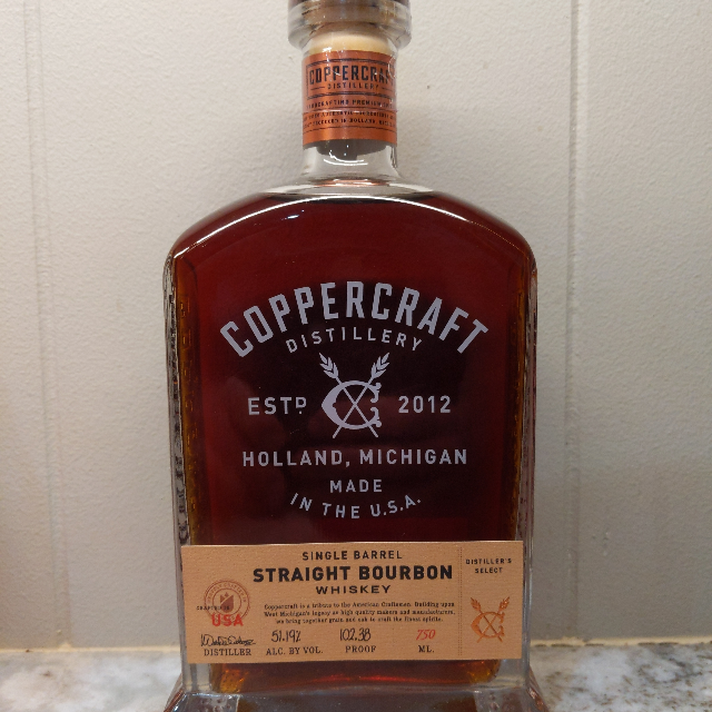 Coppercraft Single Barrel Straight Bourbon