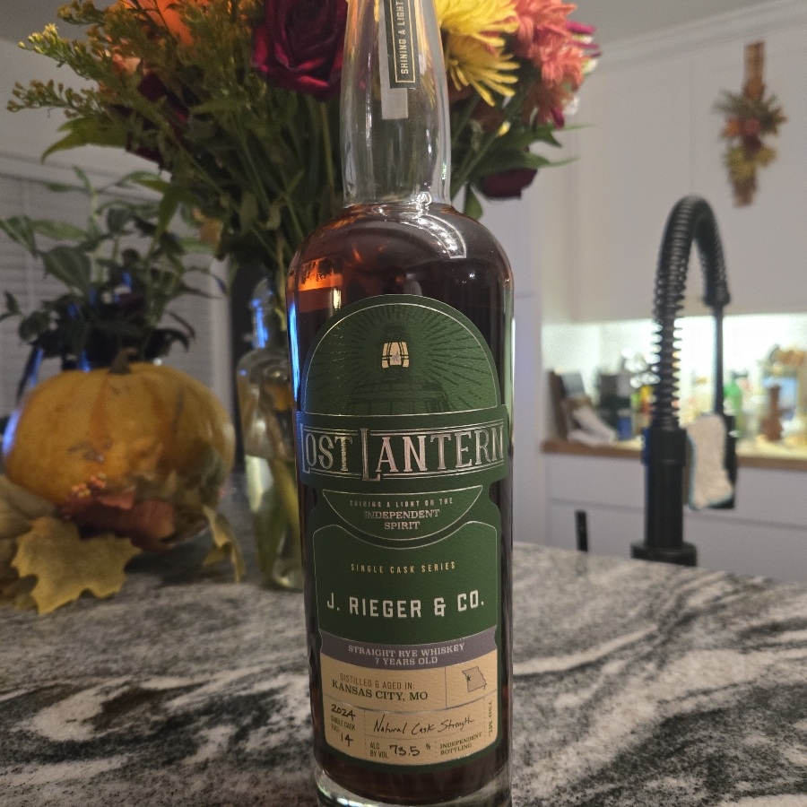 J. Rieger & Co. straight rye whiskey (Lost Lantern)