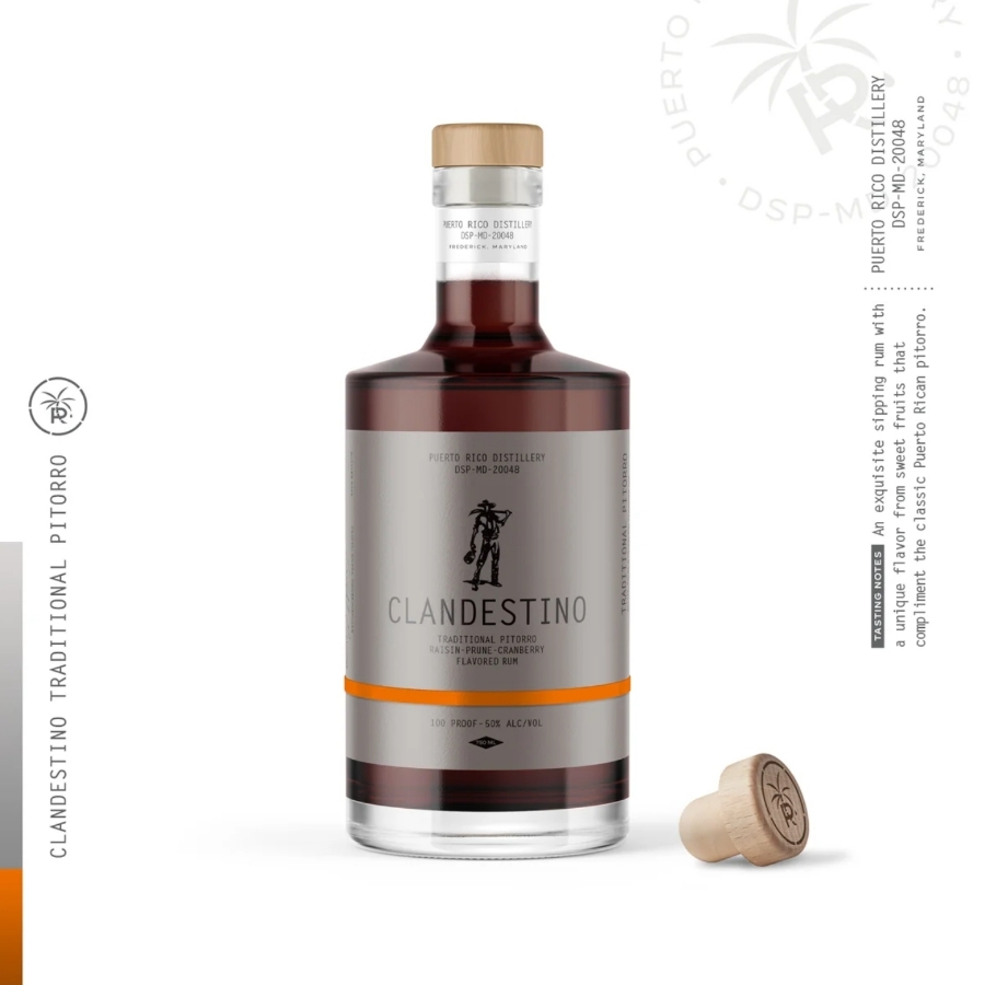 Puerto Rican Distillery Clandestino Traditional Pitorro