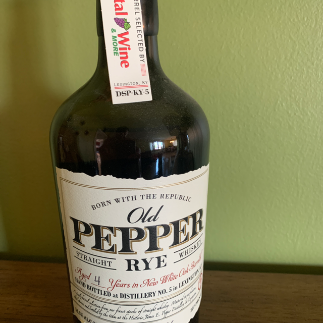 Old Pepper 4 Year Single Barrel Rye