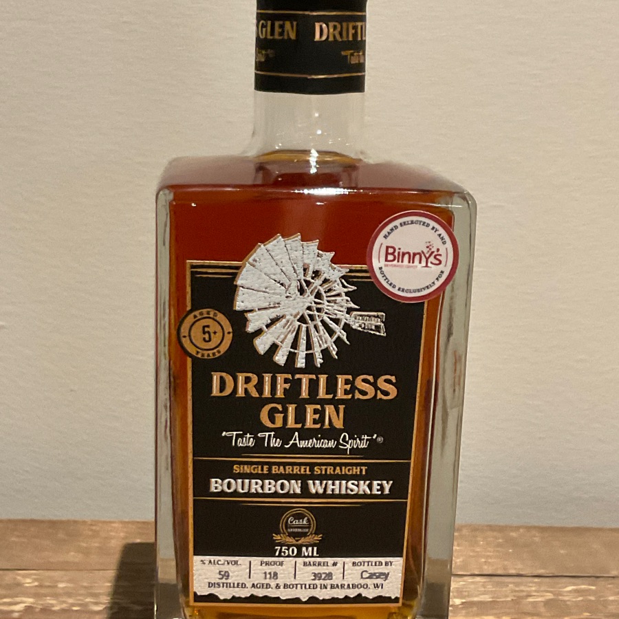 Driftless Glen Single Barrel Straight Bourbon (Binny's pick)