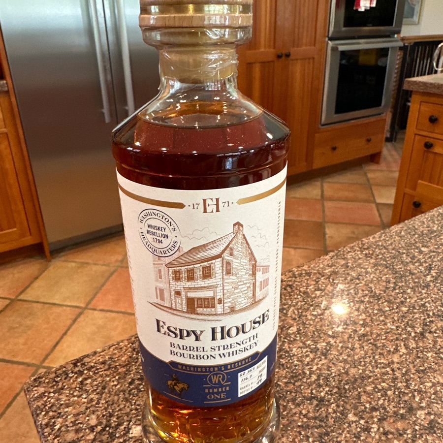 ESPY House Barrel Strength Bourbon Whiskey Washington's Reserve
