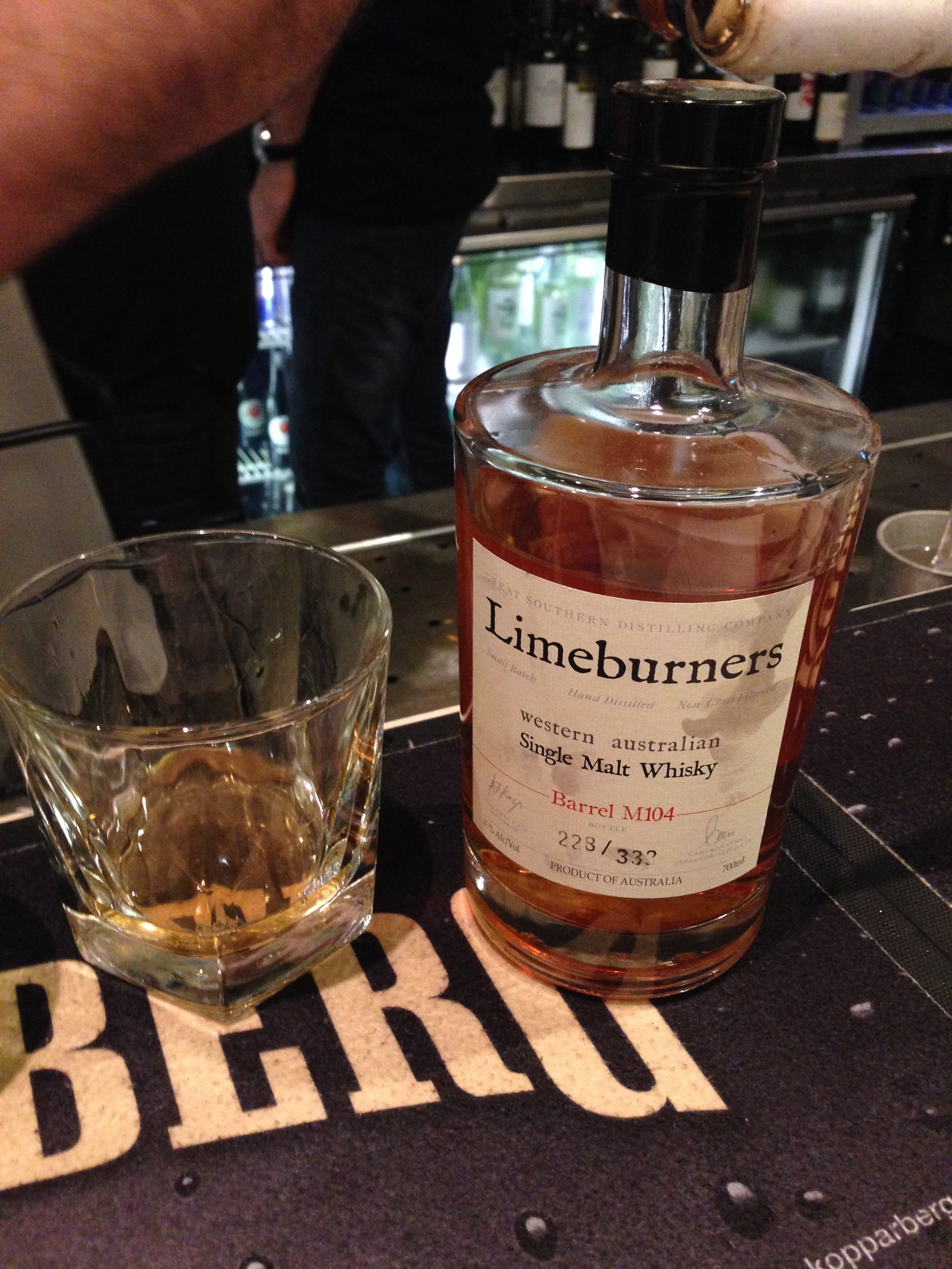 Limeburner Single malt Whisky (cask M104)