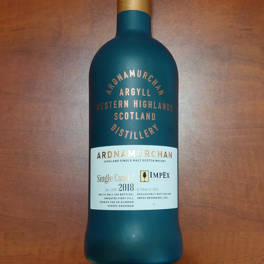 Ardnamurchan Single Cask #359 2018 Unpeated 6 Year Impex