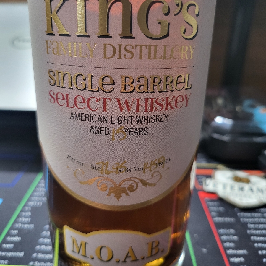 King's Family Distillery Single Barrel Select