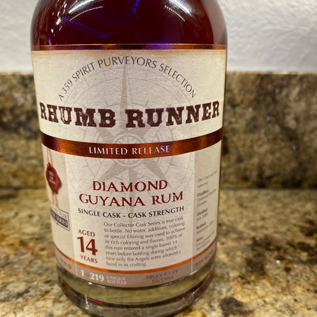 Rhumb Runner Diamond Guyana Rum 14 Year