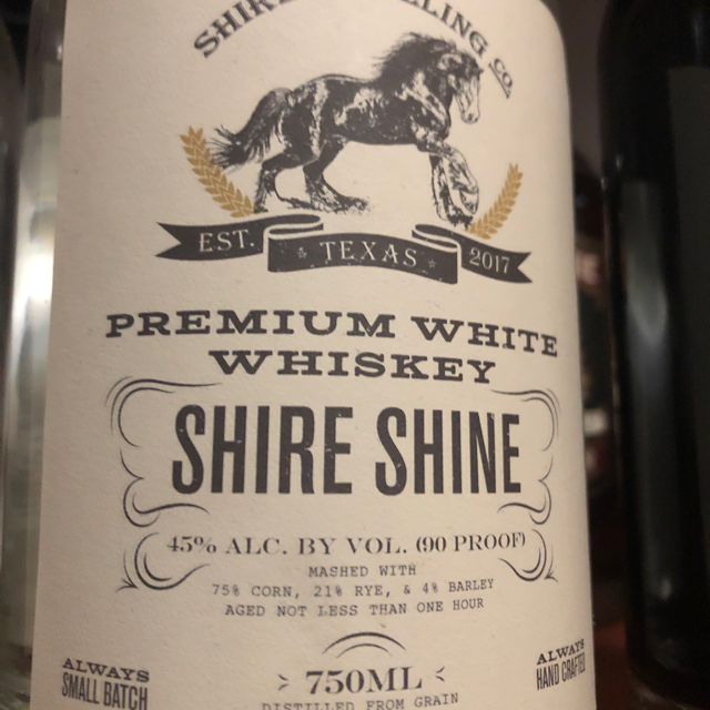 Shire Shine white whiskey
