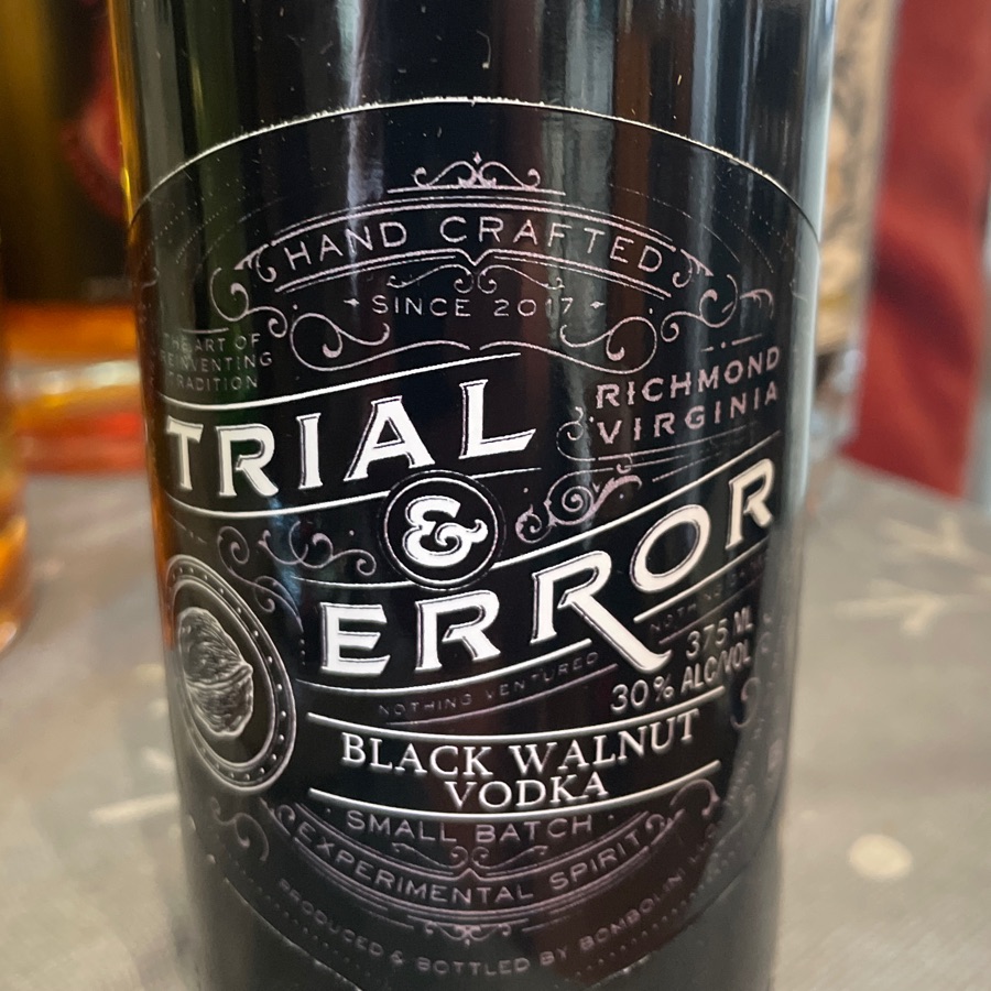 Trial & Error Black Walnut Vodka