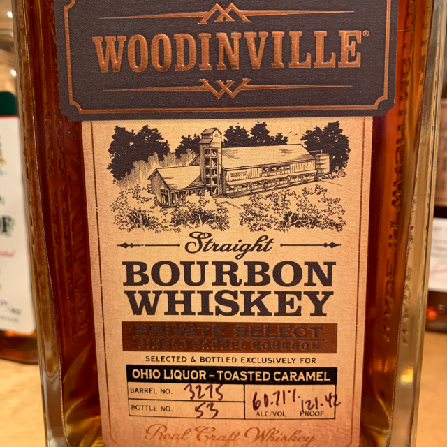 Woodinville Private Select Straight Bourbon (Ohio Liquor - Toasted Caramel)