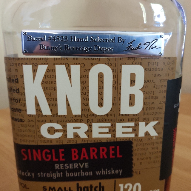Knob Creek Single Barrel Reserve - Binny's #4523