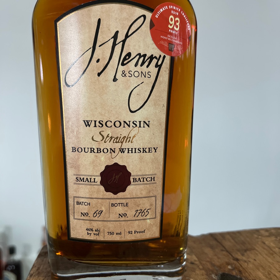 J. Henry & Sons Small Batch Wisconsin Straight Bourbon