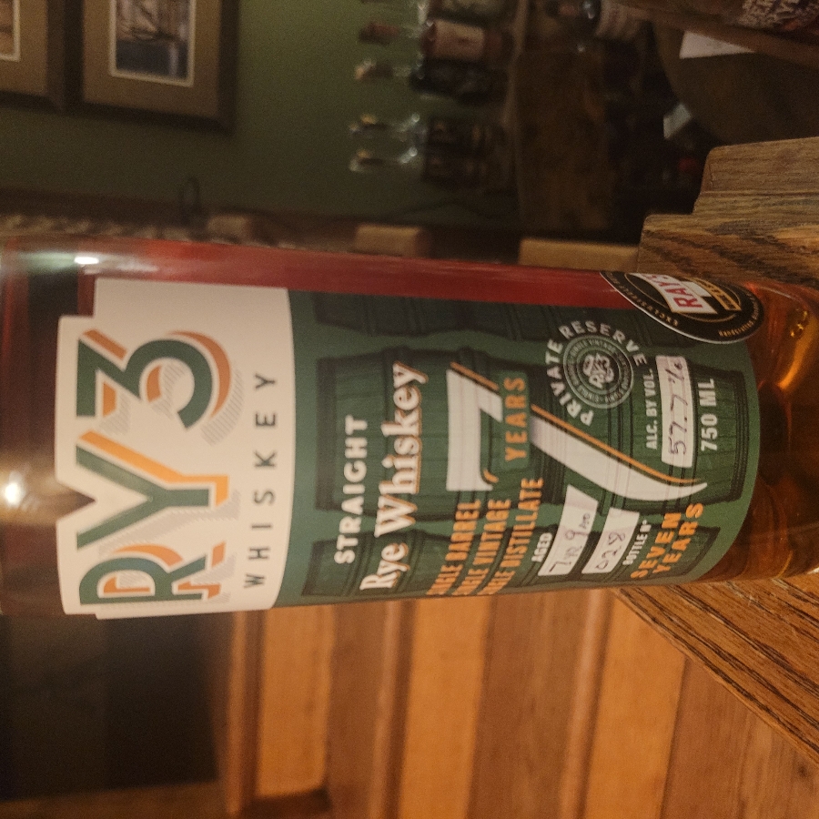 RY3 Straight Rye Whiskey Ray's Wine & Spirits