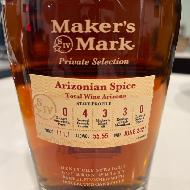 Maker's Mark Private Selection Total Wine Arizona Spice
