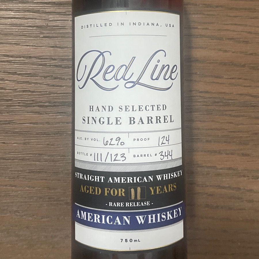 Red Line Single Barrel Straight American Whiskey - Aged 11 Years - Barrel 344