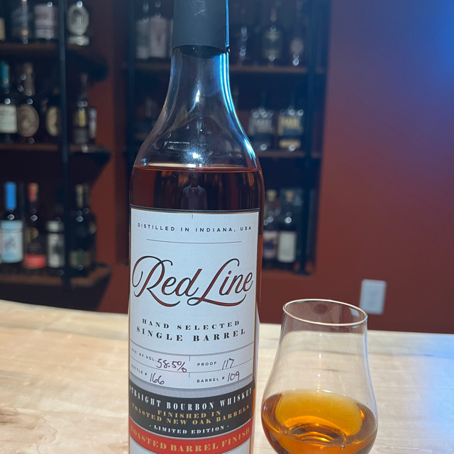 Red Line Single Barrel Straight Bourbon Whiskey - Toasted Barrel Finished