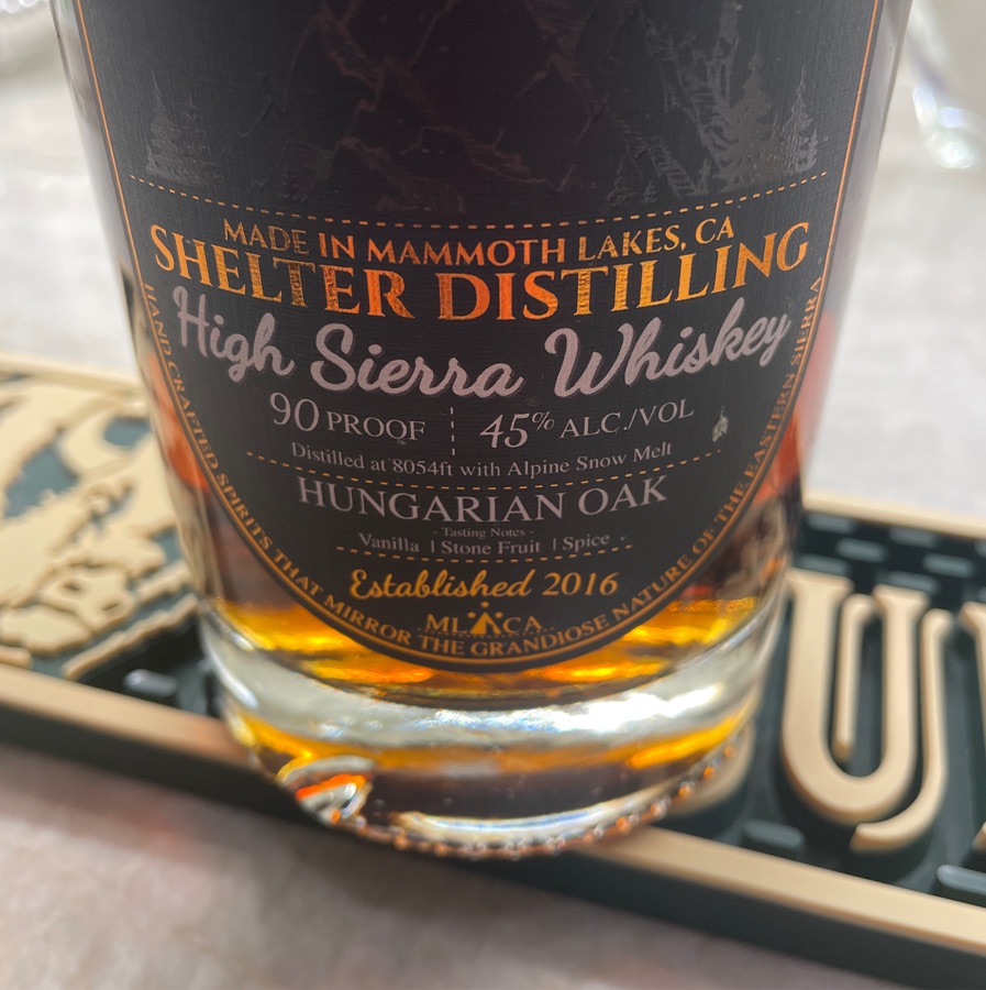 shelter distilling high sierra whiskey