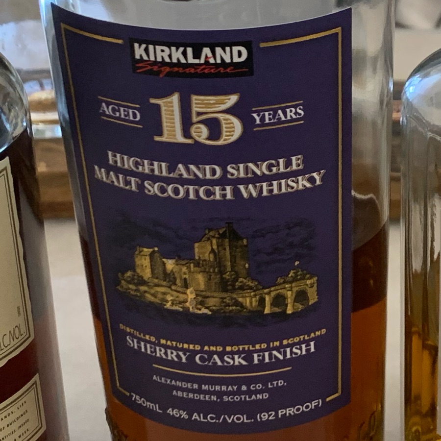 Kirkland 15 Year Highland Single Malt Scotch Whiskey Sherry Cask Finish