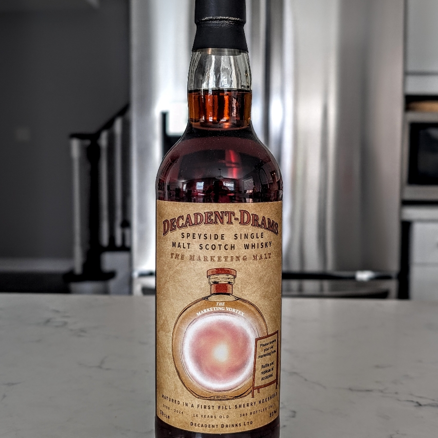 Decadent Drams The Marketing Malt (Macallan) 2008 16 Year Single Malt Scotch Whisky