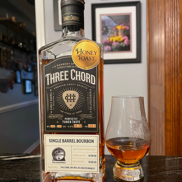 Three Chord Single Barrel Honey Toast Bourbon