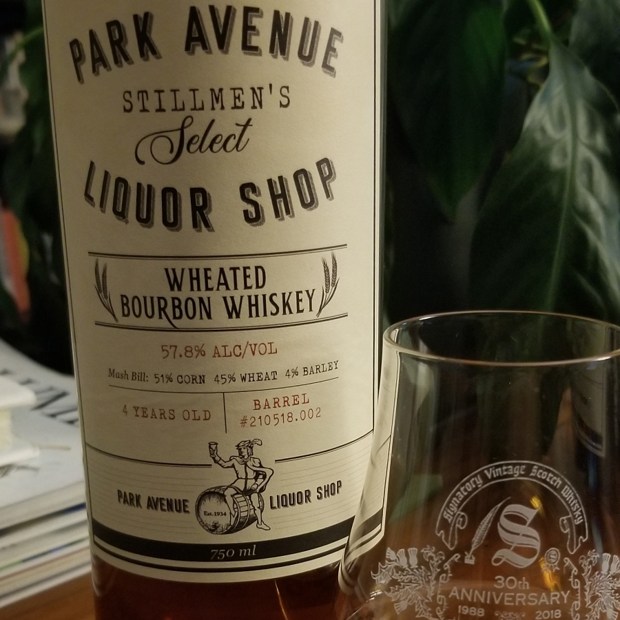 Park Avenue Liquor Shop Stillmen's Select Wheated Bourbon