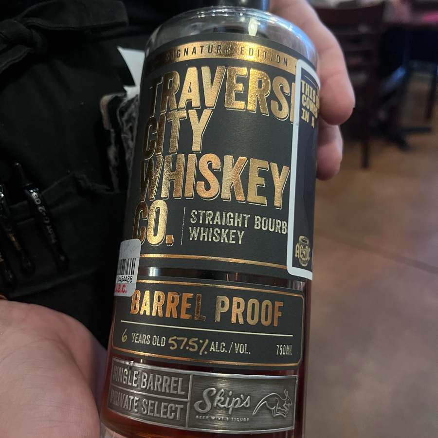 Traverse City Whiskey Co. Straight Bourbon Whiskey Barrel Proof (Skip's Liquor)