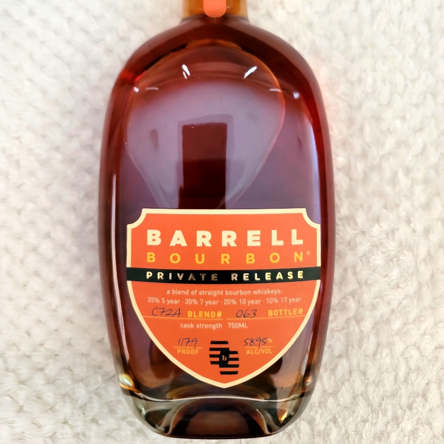 Barrell Bourbon Private Release, Cask Strength, Straight Bourbon Whiskey Blend, Meijer Store Pick, February 2023 Release, Blend#C72A