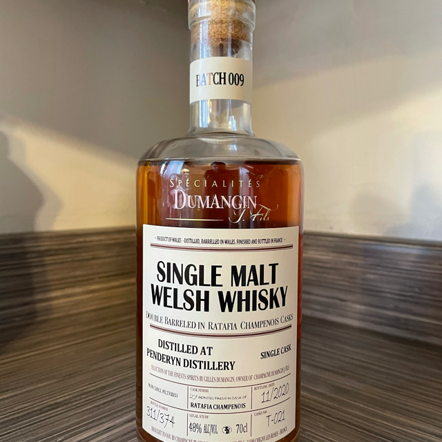 Dumangin Single Malt Welsh Whisky (Batch #009) Penderyn