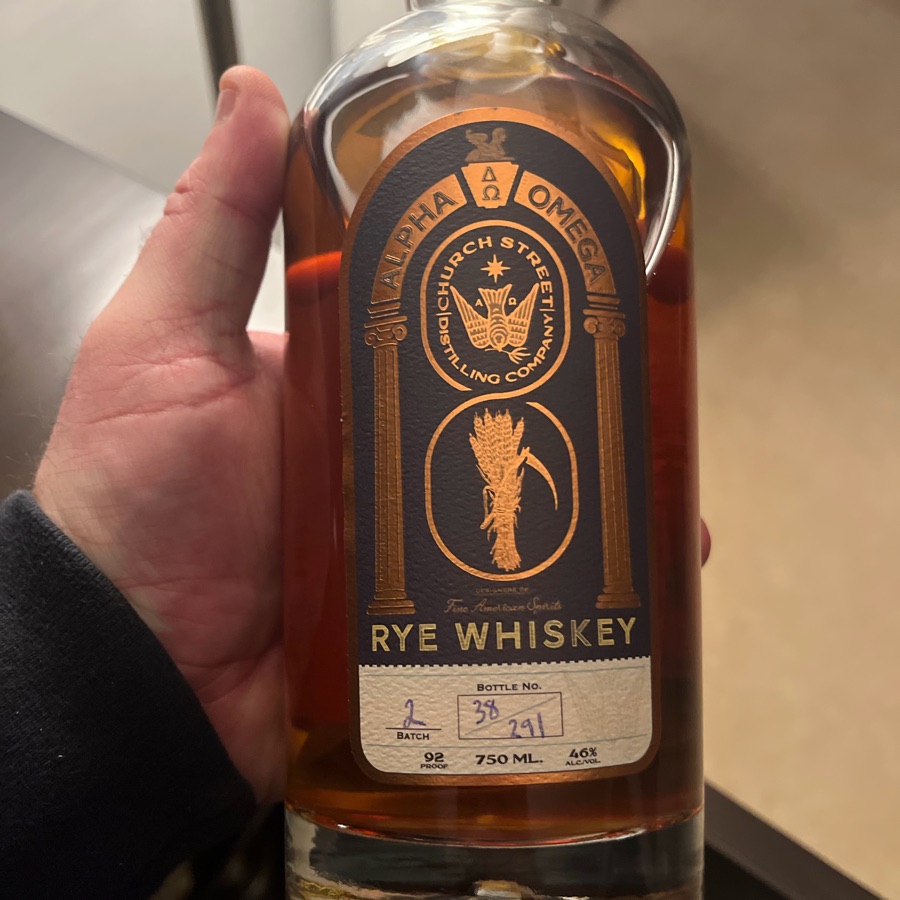 Church Street Distilling Company Alpha Omega Rye