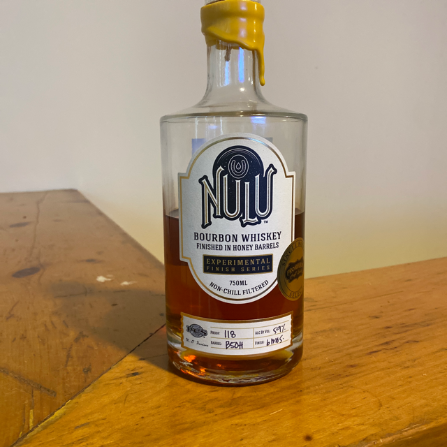Nulu Bourbon Whiskey finished in Honey Barrels Experimental Finish Series