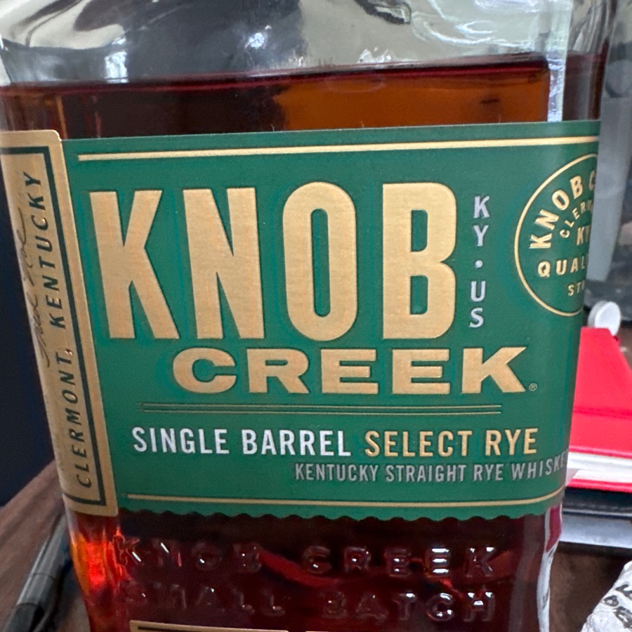 Knob Creek Single Barrel Select Rye "Vanilla Velvet Fusion"