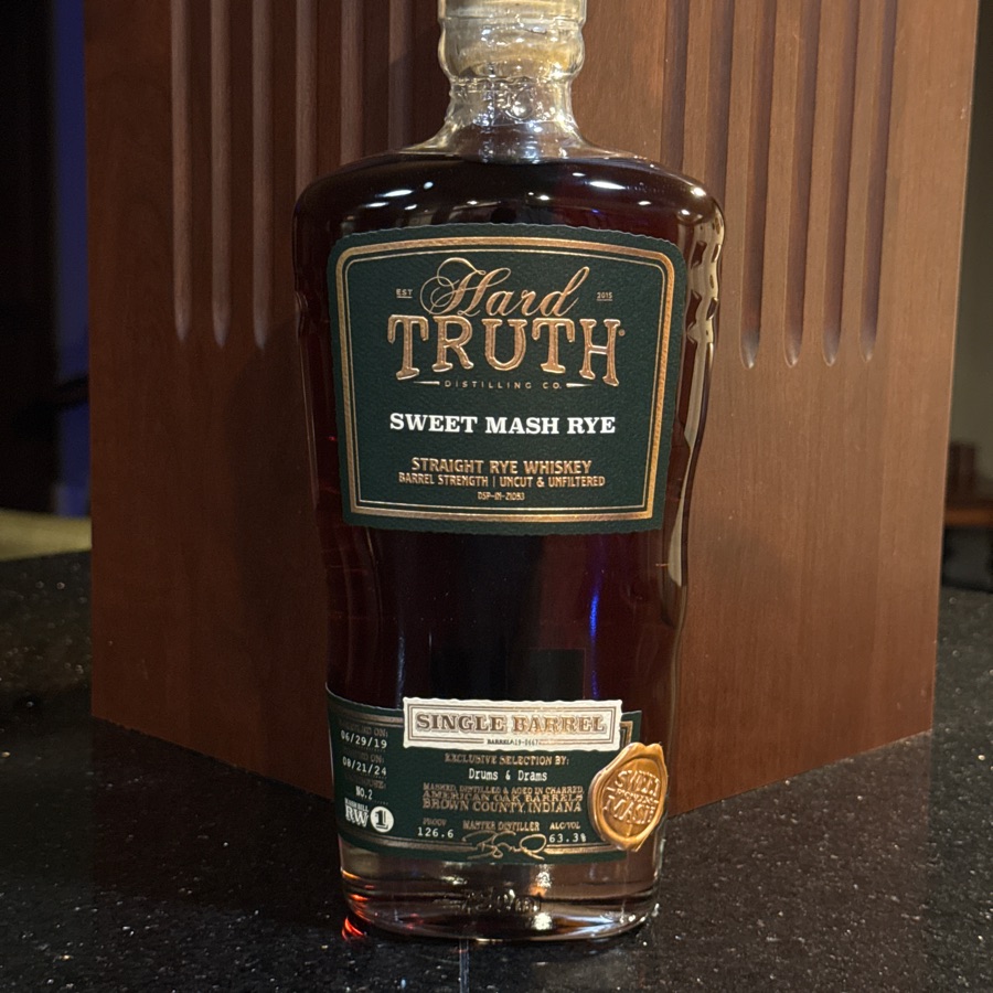 Hard Truth Sweet Mash Rye Single Barrel (Drums & Drams)