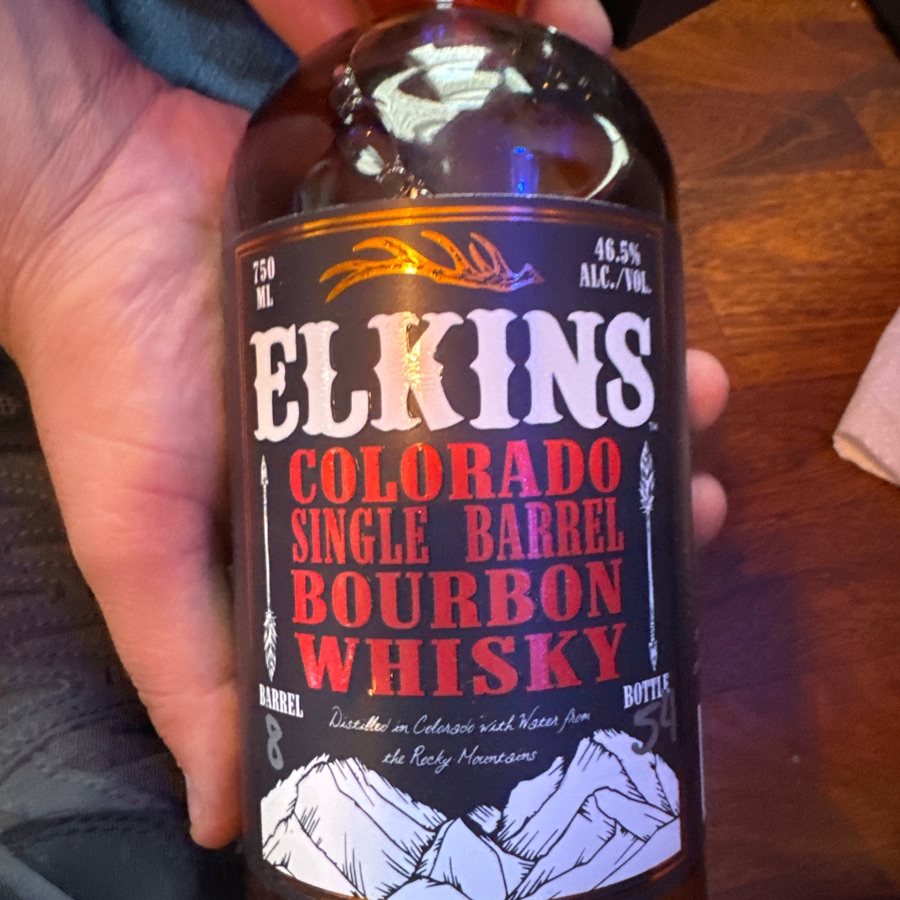 elkins single barrel bourbon whiskey