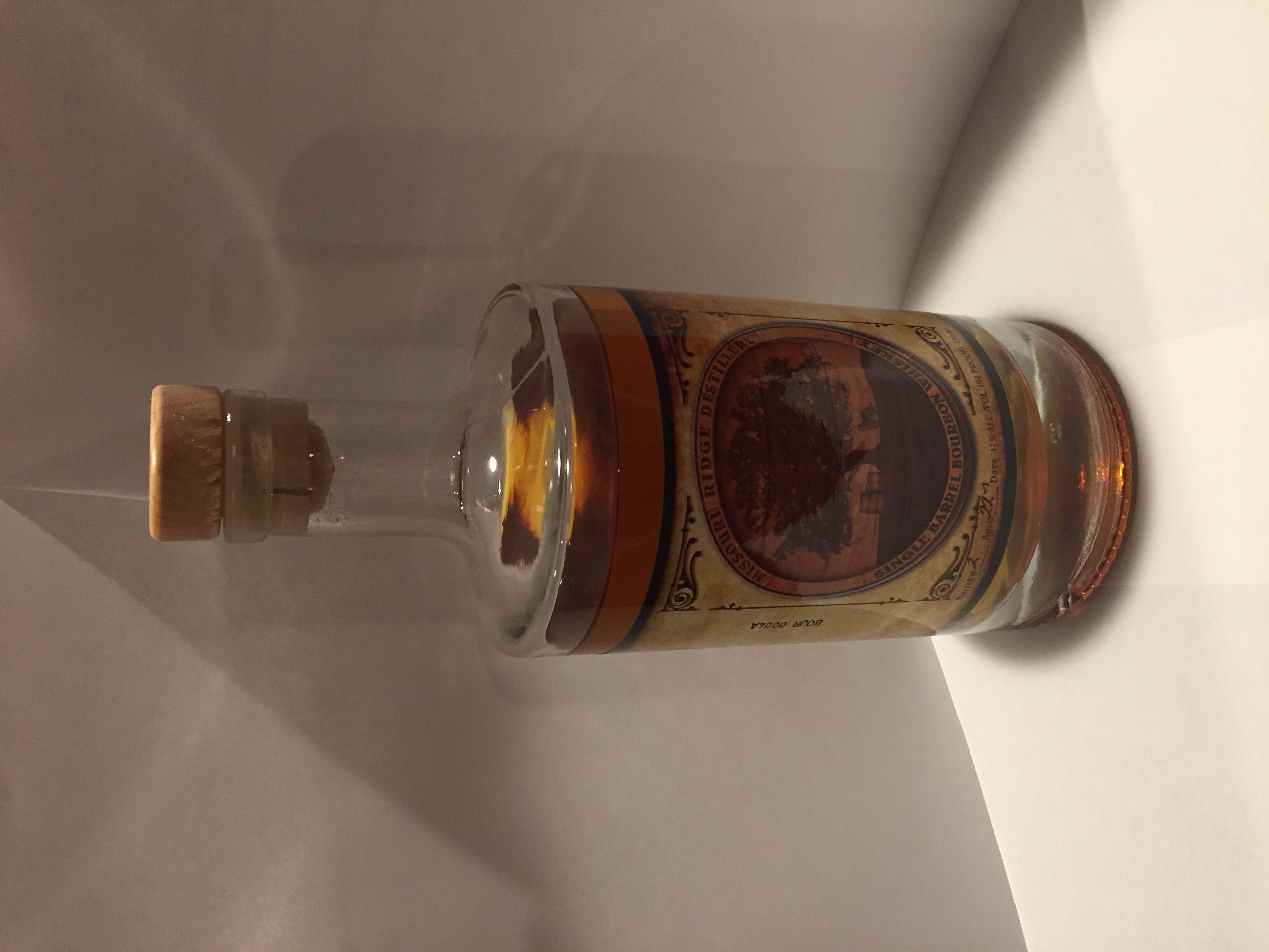 Missouri Ridge Distillery Single Barrel Bourbon Whiskey