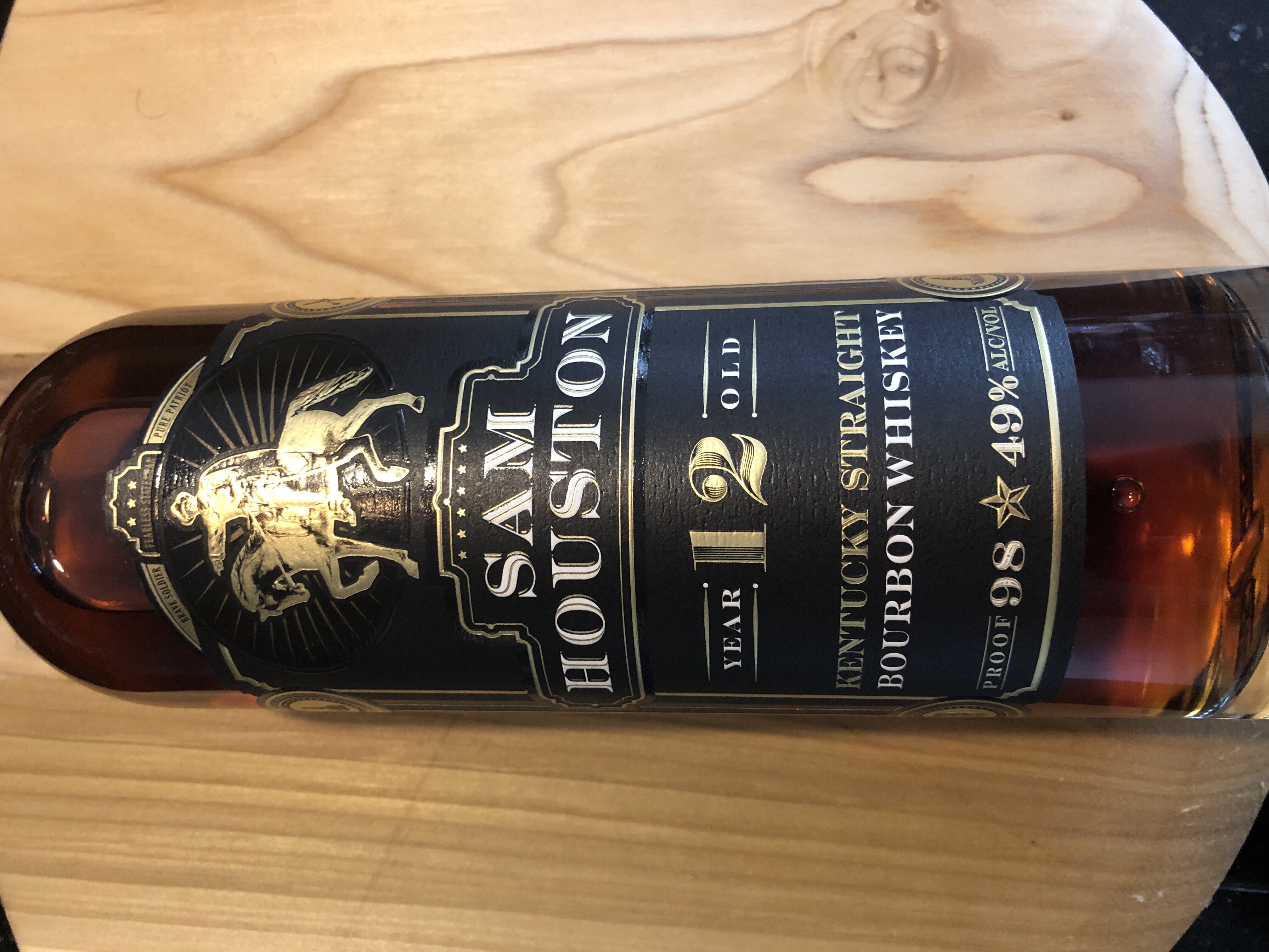 Sam Houston 12 Year Kentucky Straight Bourbon Batch CO-1 (Release No. 2 2019)