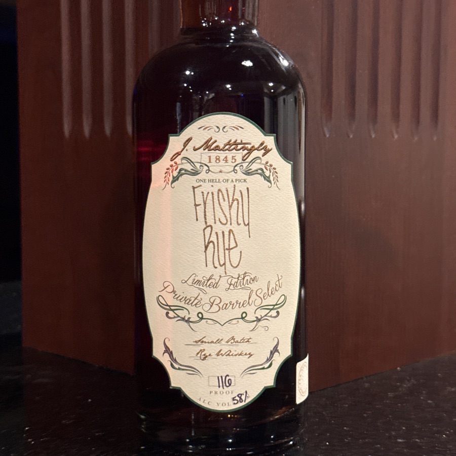 J. Mattingly 1845 Private Barrel Select Rye "Frisky Rye"