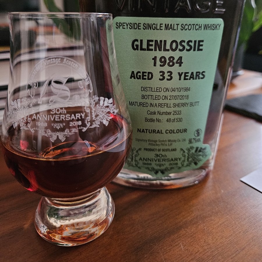 Signatory Vintage 30th Anniversary - Glenlossie 1984 (Aged 33 Years)