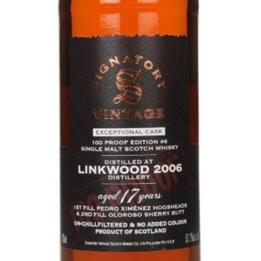 HomeWhiskyScotch WhiskyLinkwood Whisky Distillery
Linkwood 17 Year Old 2006 Exceptional Cask - 100 Proof - Signatory Vintage