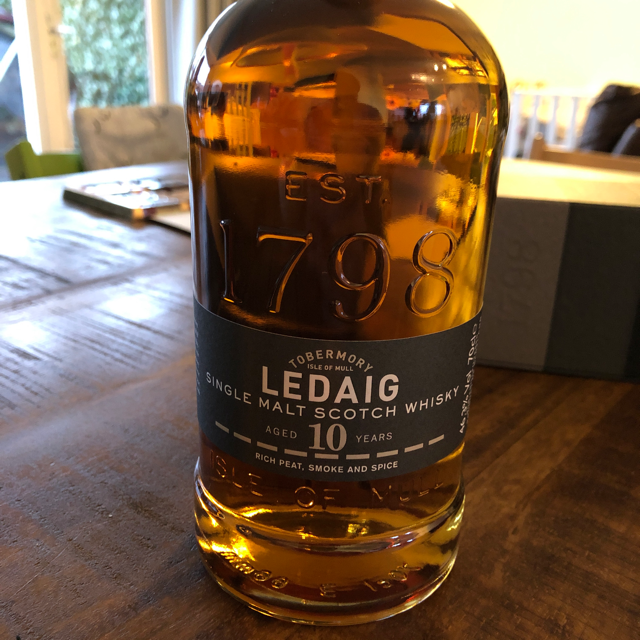 Ledaig single malt scotch whiskey