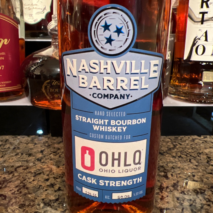 Nashville Barrel Cask Strength Straight Bourbon (OHLQ)