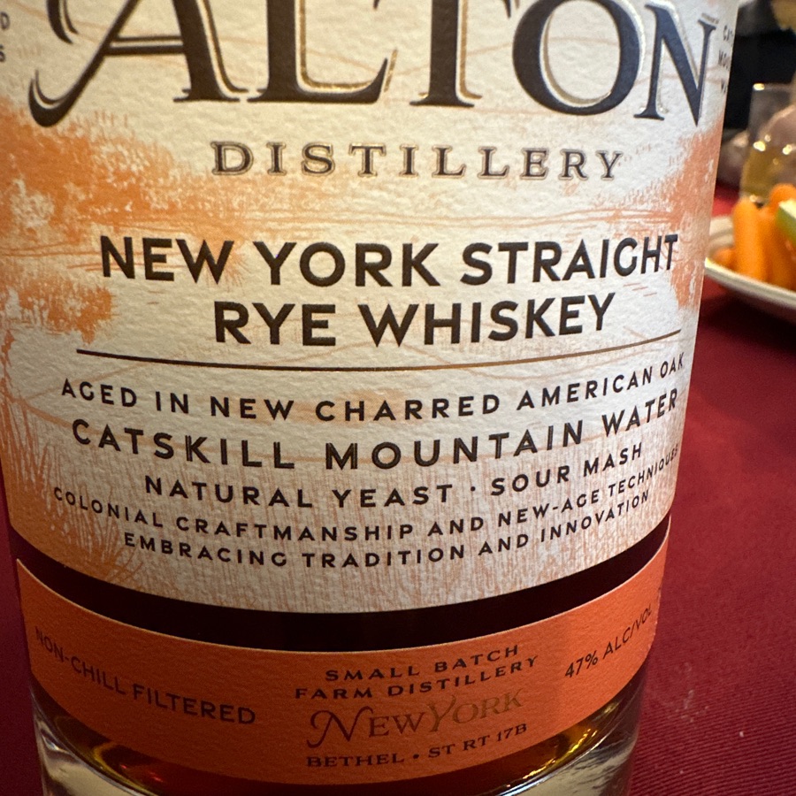 The Alton Distillery New York Straight Rye Whiskey