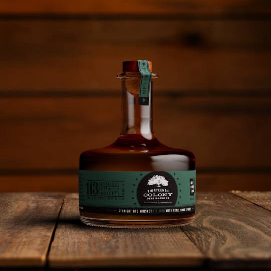 13th Colony 113 Straight Rye Whiskey Finished with Maple Wood Spirals