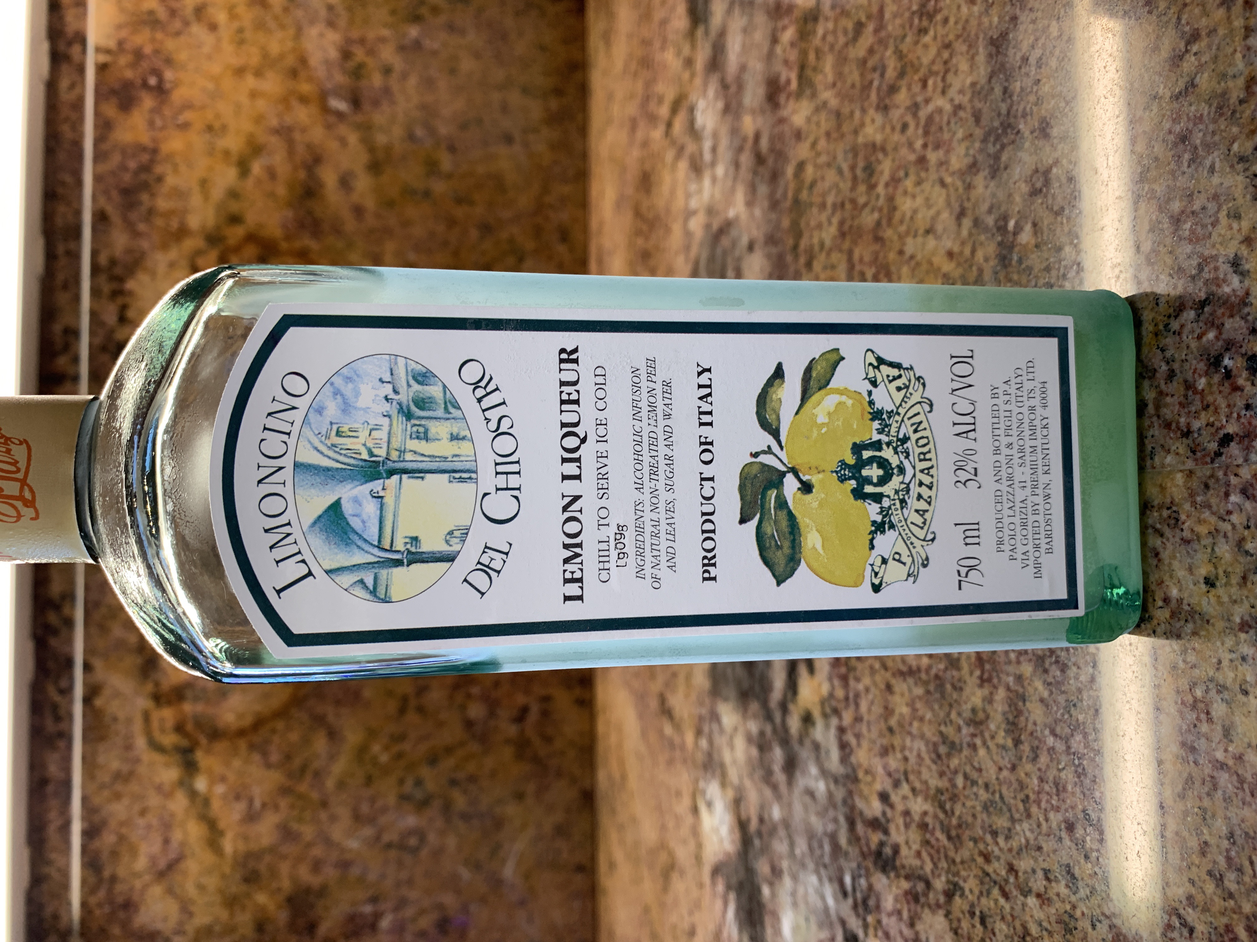 Limoncino del Chiostro Lemon Liqueur