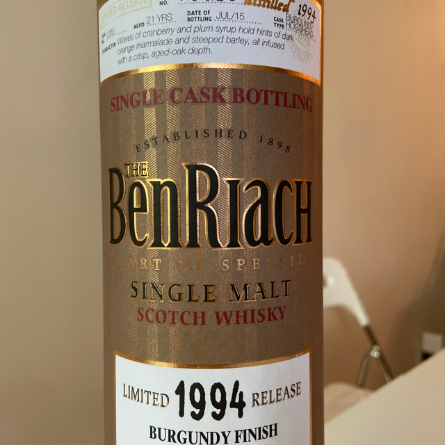 BenRiach 1994 21 Year Old Burgandy Finish
