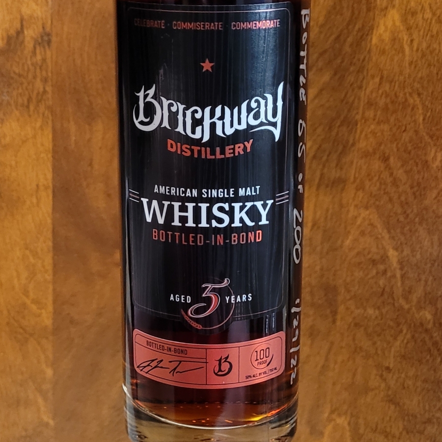Brickway American Single Malt Bottled-in-Bond Aged 5 Years