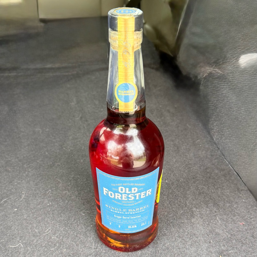 Old Forester Bourbon Single Barrel, Barrel Strength - Kroger Barrel Selection WH:H Floor:8