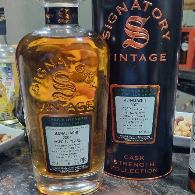 GlenAllachie 2007 vintage, 12yo, Signatory Vintage Cask 900510