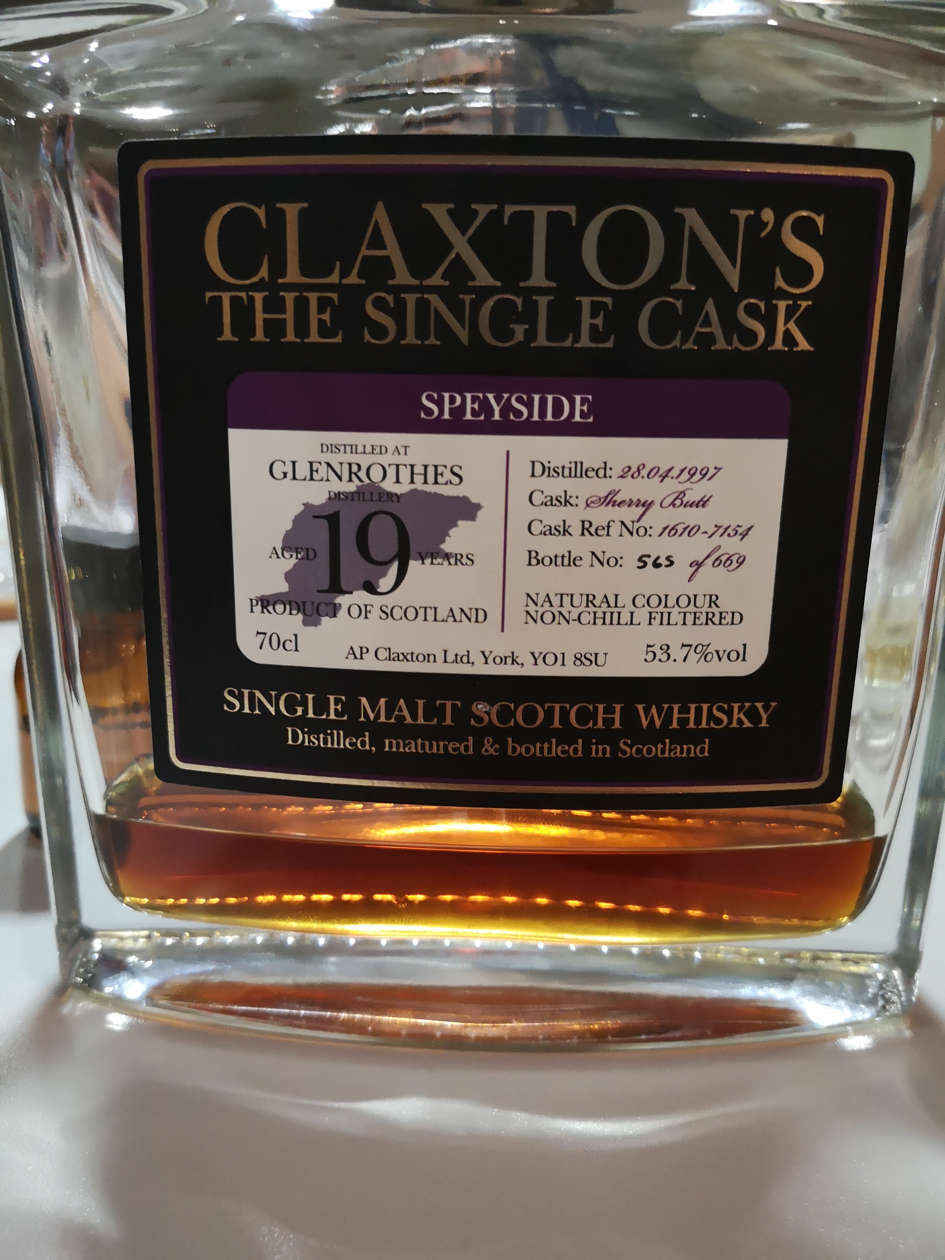 Claxton's single cask 19y