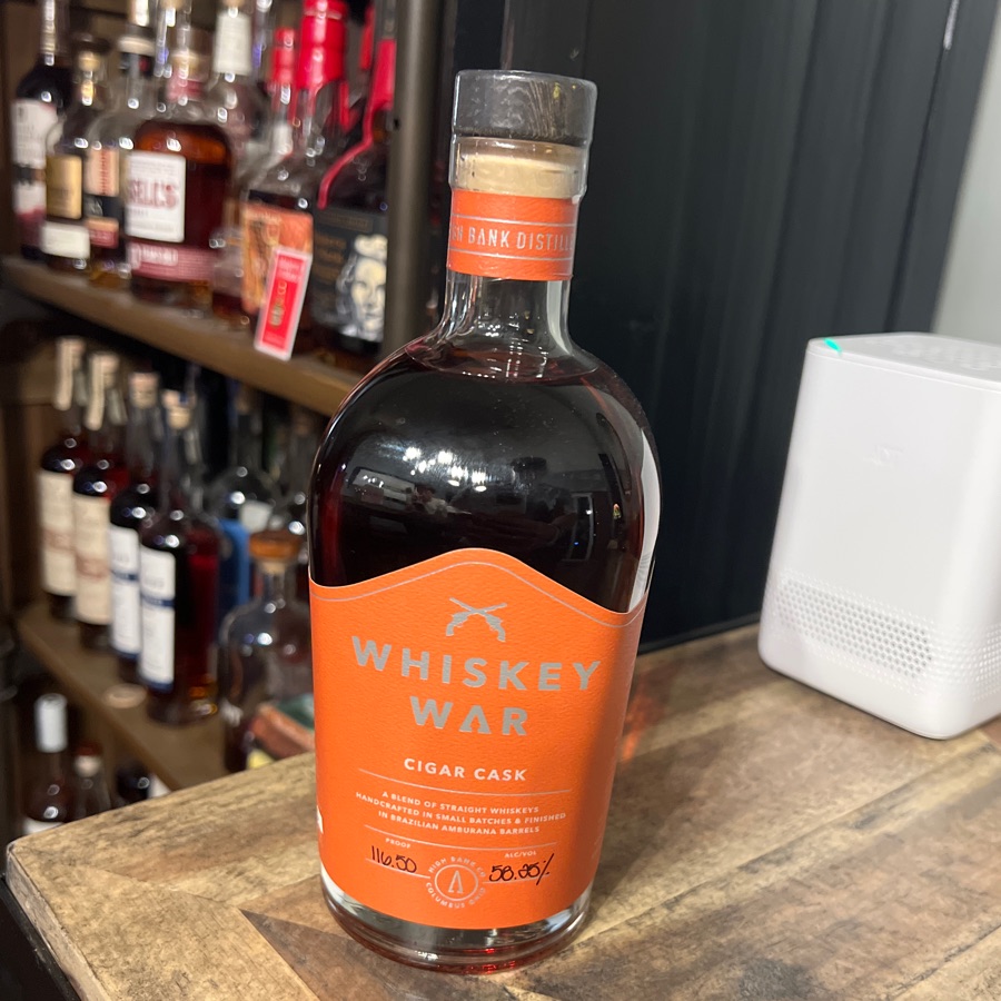 whiskey war cigar cask
