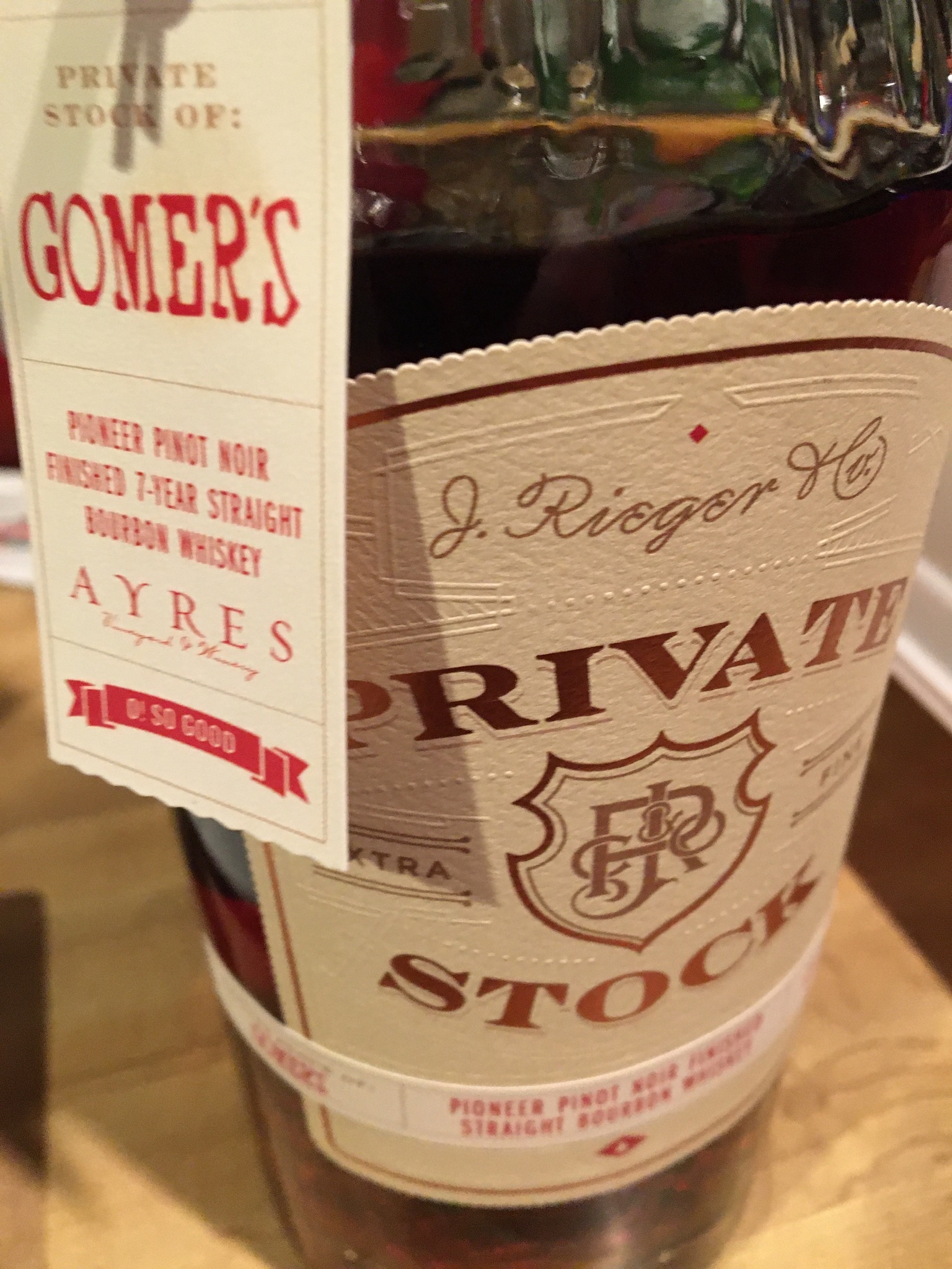 J. Rieger Private Stock - Pioneer Pinot Noir Finished