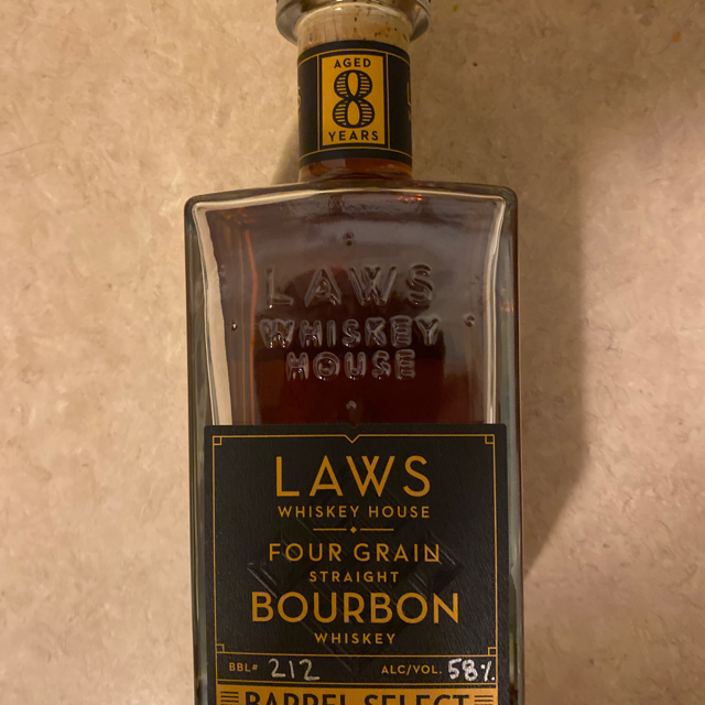 Laws 8 Year Four Grain Straight Bourbon Barrel Select
